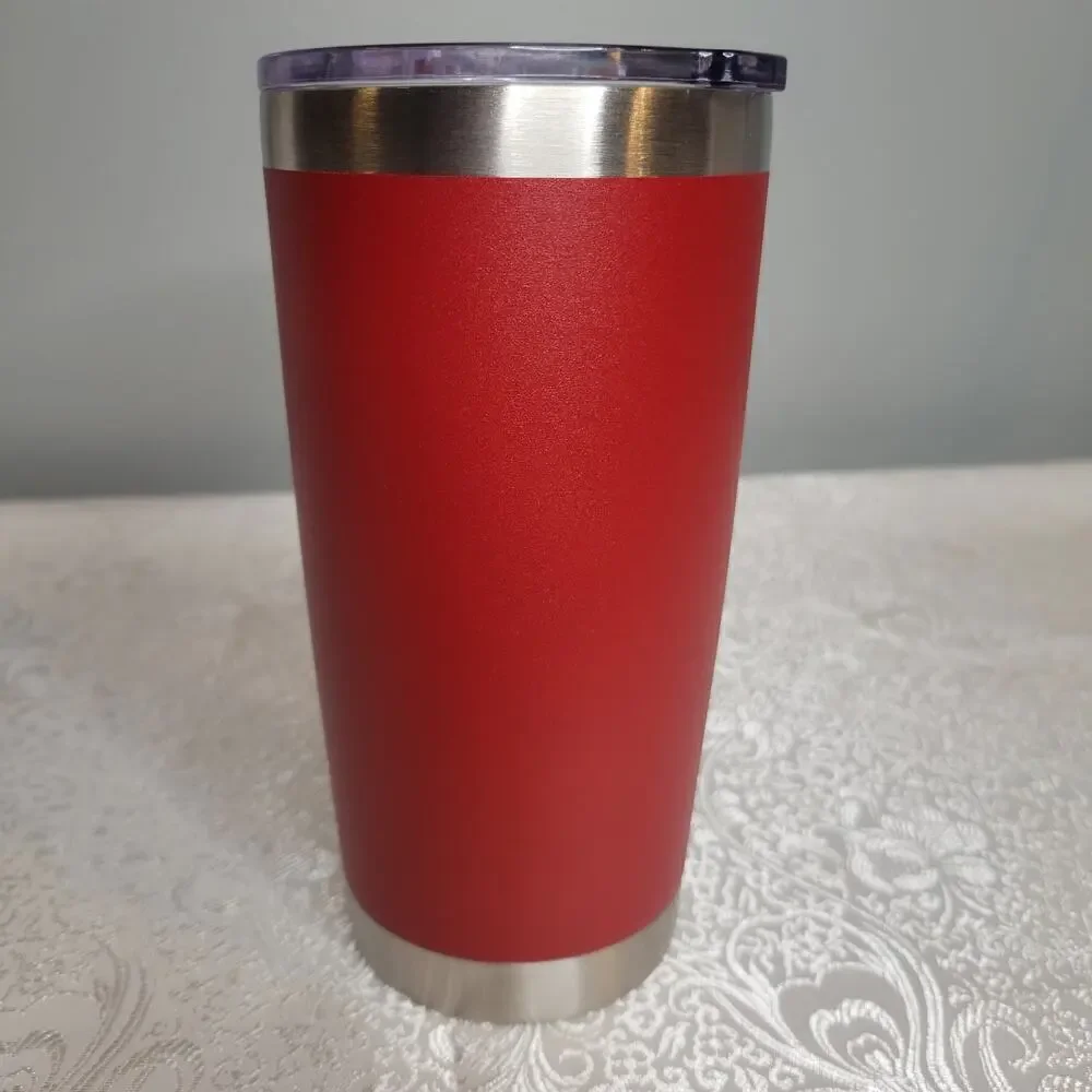 Personalized Melissa tumbler dark red stainless steel travel mug double walled‎